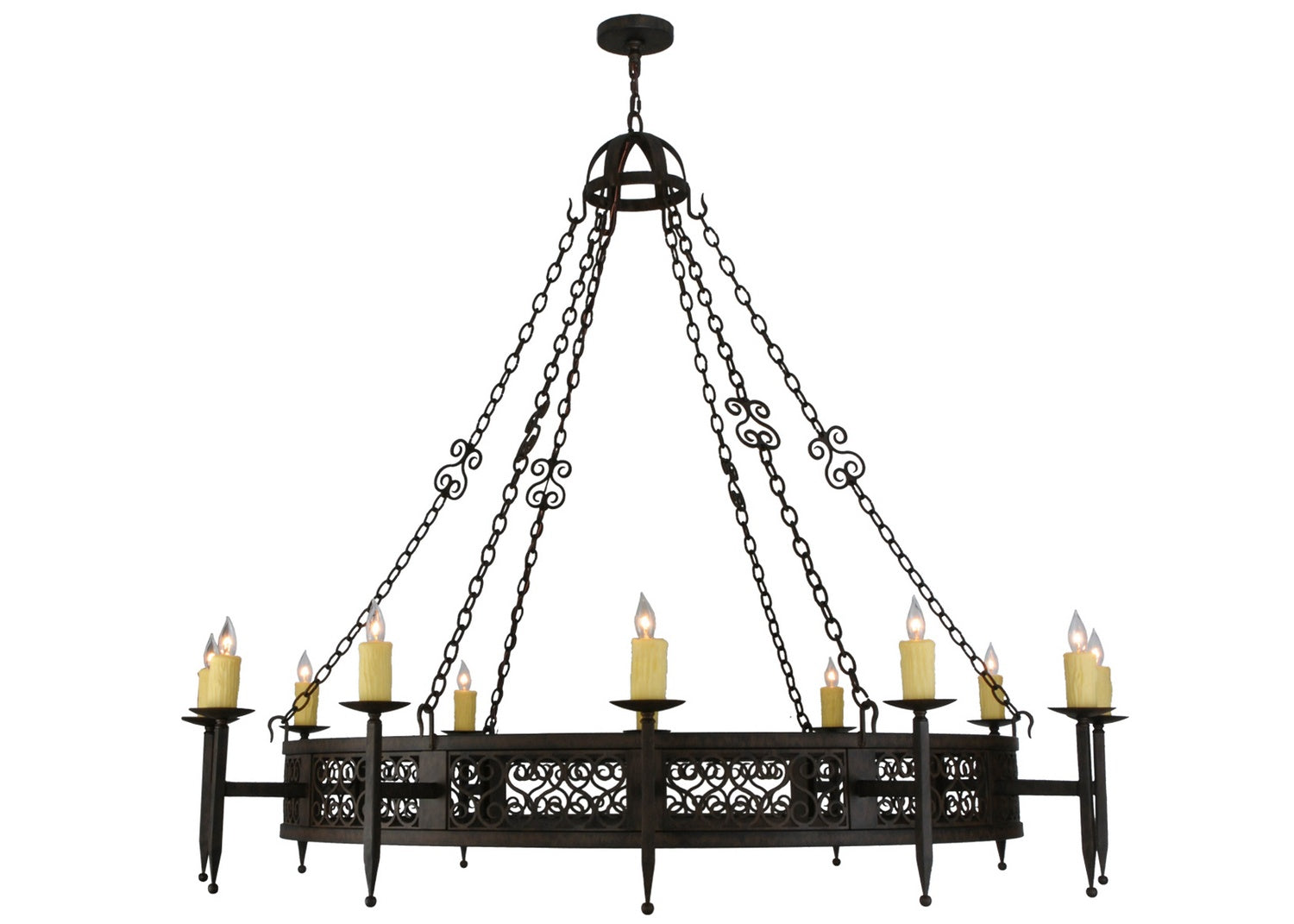 Meyda Tiffany - 142552 - 12 Light Chandelier - Toscano - Mahogany Bronze