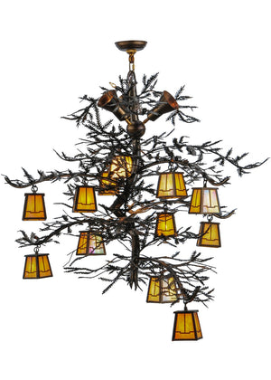 Meyda Tiffany - 142768 - 15 Light Chandelier - Pine Branch - Dark Burnished Antique Copper