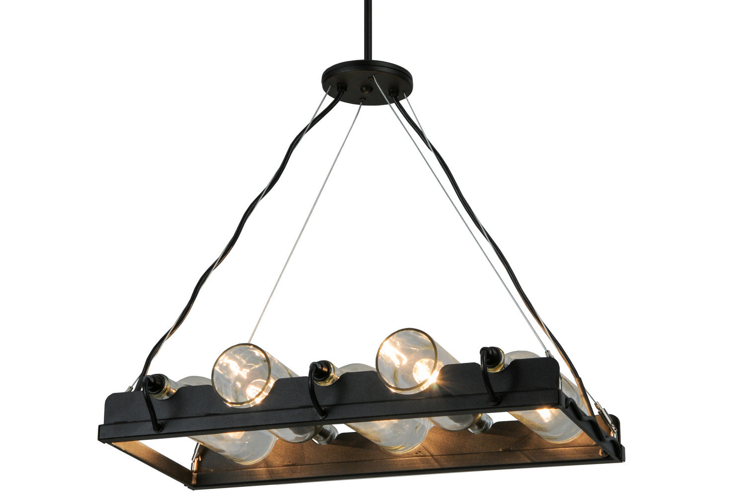 Meyda Tiffany - 142896 - Five Light Chandelier - Tuscan Vineyard - Blackened Steel