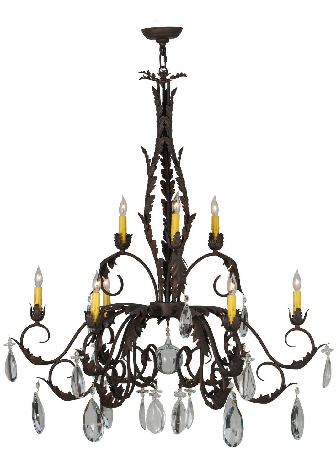 Meyda Tiffany - 143064 - Nine Light Chandelier - New Country French - Cajun Spice Textured