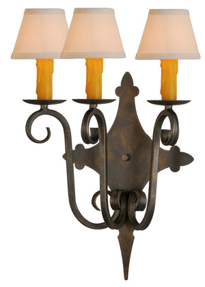 Meyda Tiffany - 143197 - Three Light Wall Sconce - Angelique - French Bronzed