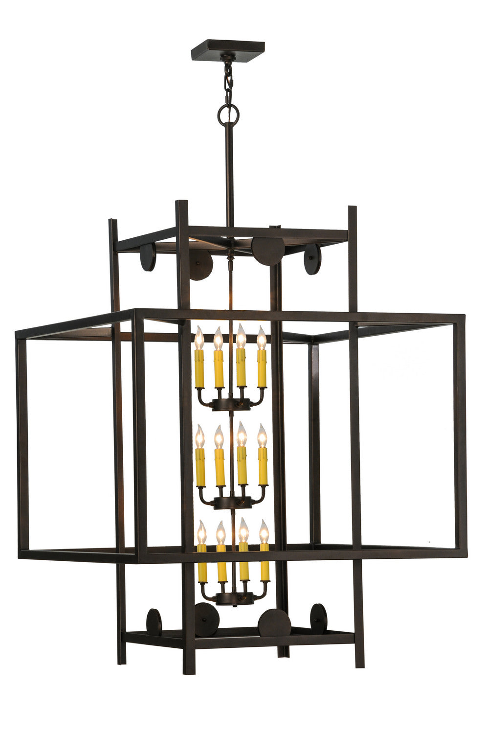 Meyda Tiffany - 143301 - 12 Light Pendant - Quadrato - Mahogany Bronze