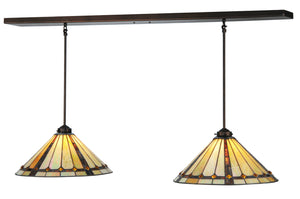 Meyda Tiffany - 143349 - Two Light Island Pendant - Belvidere - Mahogany Bronze