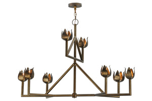 Meyda Tiffany - 143903 - Eight Light Chandelier - Tulip - Antique Copper