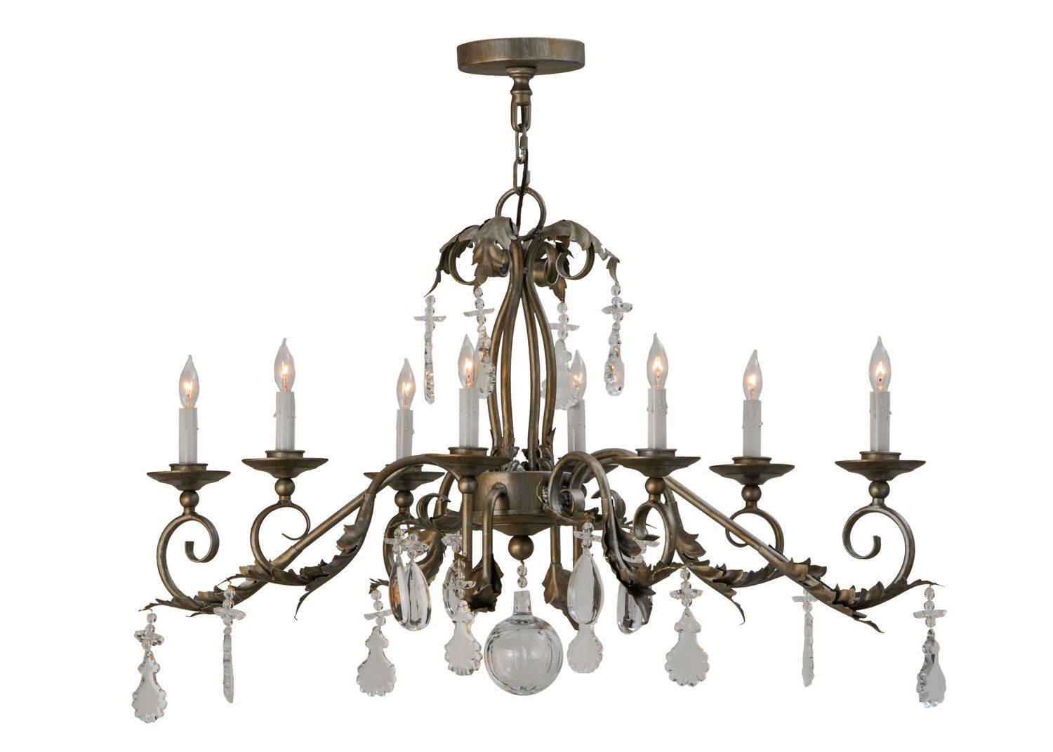 Meyda Tiffany - 143961 - Eight Light Chandelier - Windsor - Antique Silver