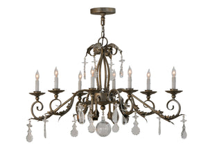 Meyda Tiffany - 143961 - Eight Light Chandelier - Windsor - Antique Silver