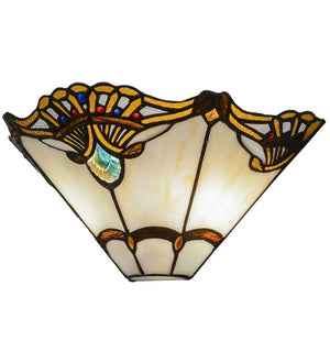 Meyda Tiffany - 144020 - Two Light Wall Sconce - Shell With Jewels - Custom,Oil Rubbed Bronze