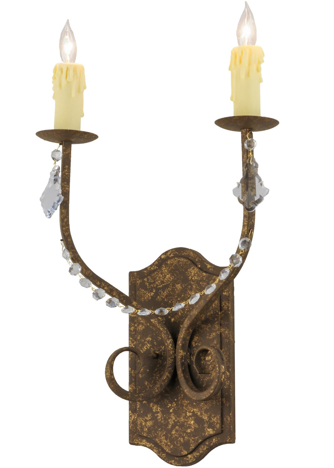 Meyda Tiffany - 144397 - Two Light Wall Sconce - Samuel - Pompeii Gold