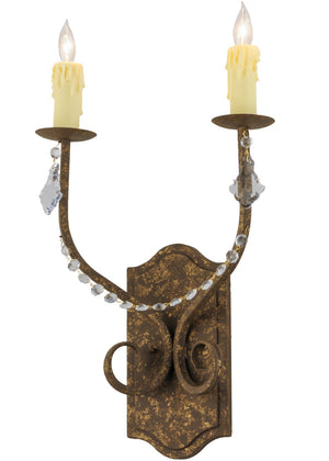 Meyda Tiffany - 144397 - Two Light Wall Sconce - Samuel - Pompeii Gold