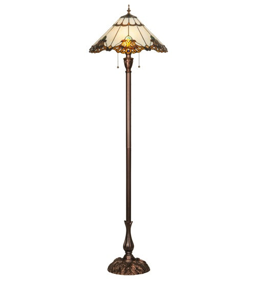 Meyda Tiffany - 144409 - Floor Lamp - Shell With Jewels - Mahogany Bronze