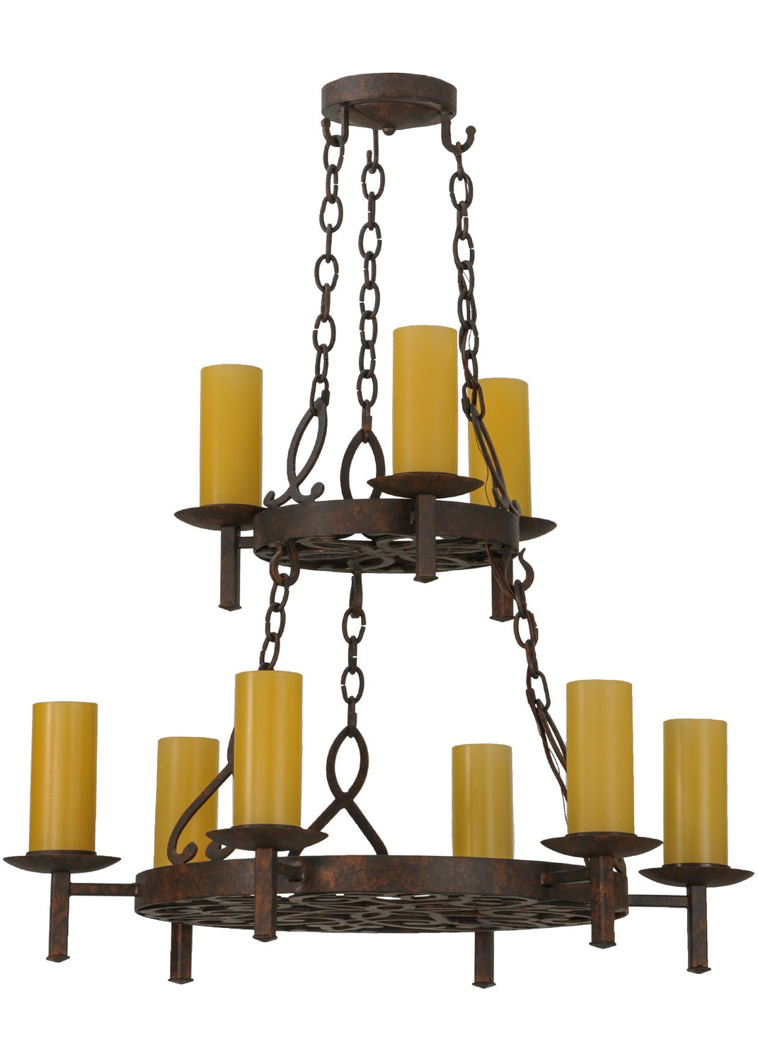 Meyda Tiffany - 144754 - Nine Light Chandelier - Newcastle - Rusty Nail Textured