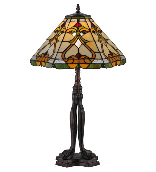 Meyda Tiffany - 144901 - One Light Table Lamp - Middleton - Mahogany Bronze