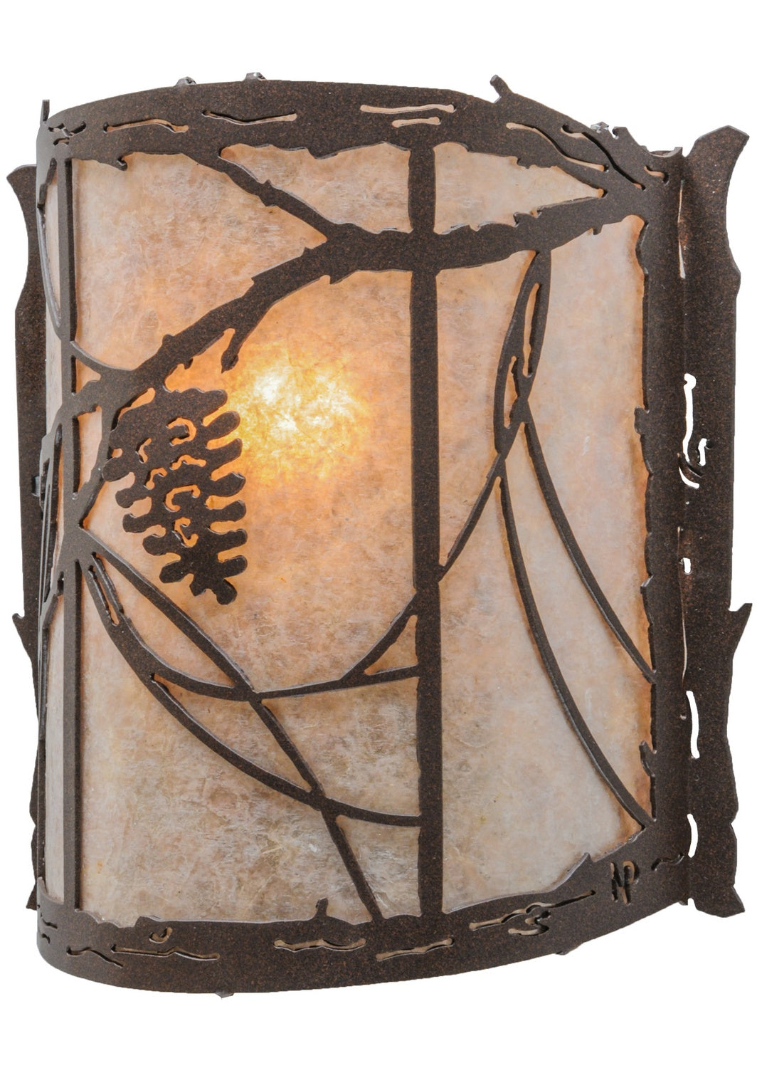 Meyda Tiffany - 145311 - One Light Wall Sconce - Whispering Pines - Cafe Noir