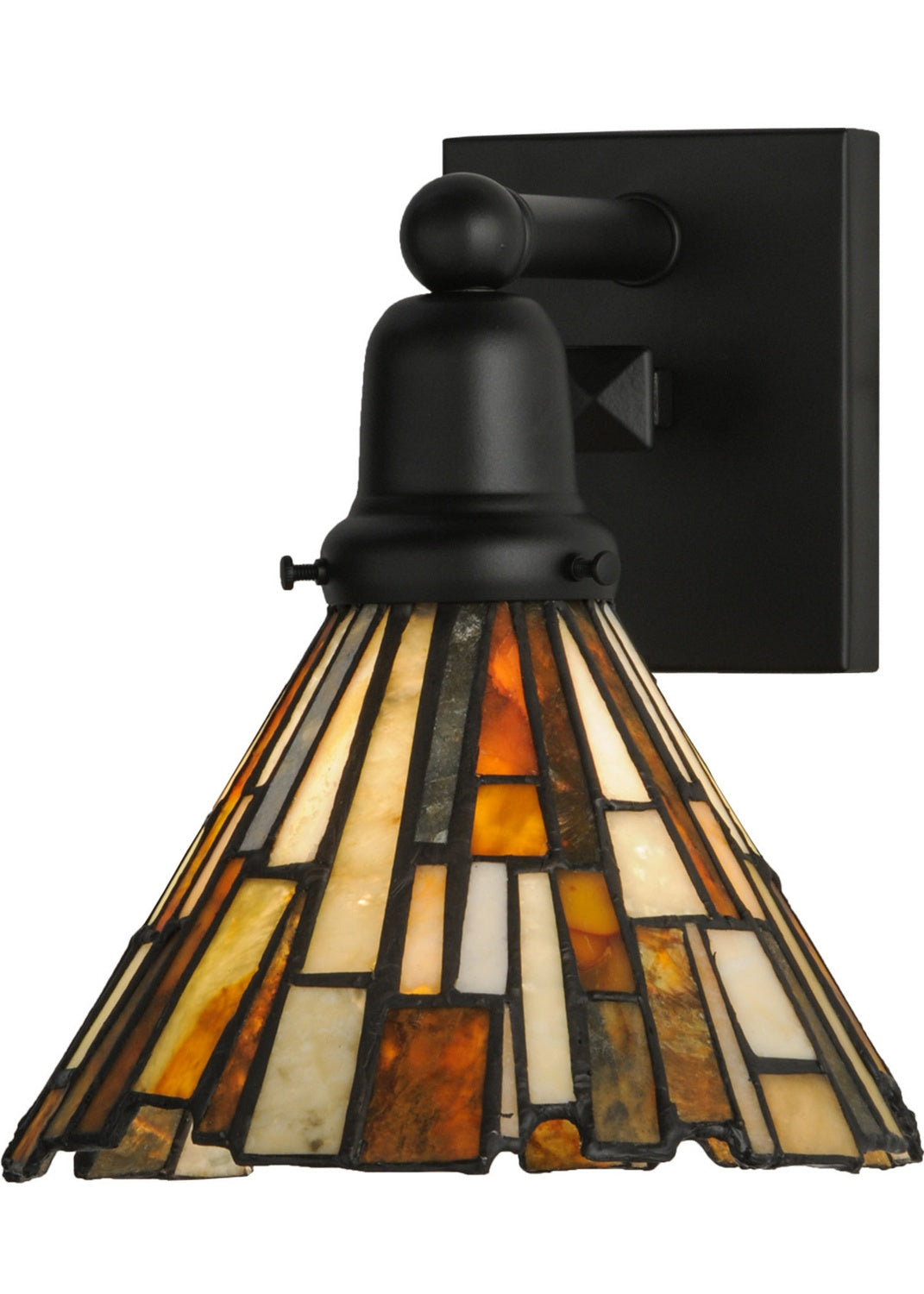 Meyda Tiffany - 145861 - One Light Wall Sconce - Delta - Black Metal