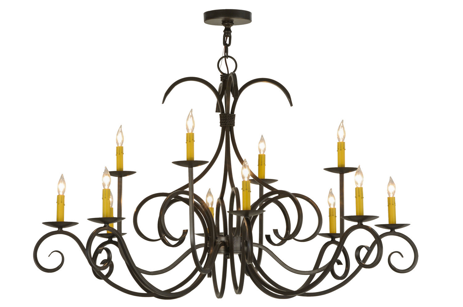 Meyda Tiffany - 146968 - 12 Light Chandelier - Cypress - Timeless Bronze