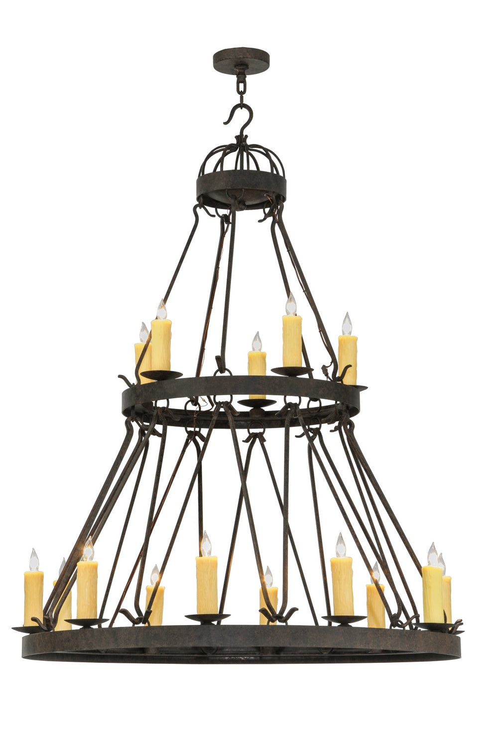 Meyda Tiffany - 147174 - 15 Light Chandelier - Lakeshore - Black Metal,Custom