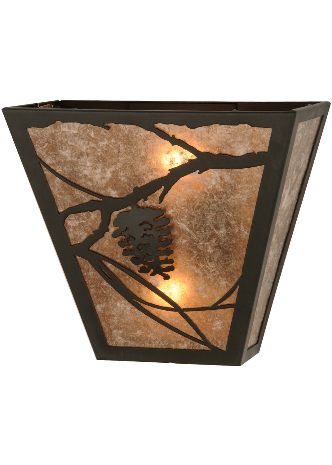 Meyda Tiffany - 147248 - Two Light Wall Sconce - Whispering Pines - Mahogany Bronze