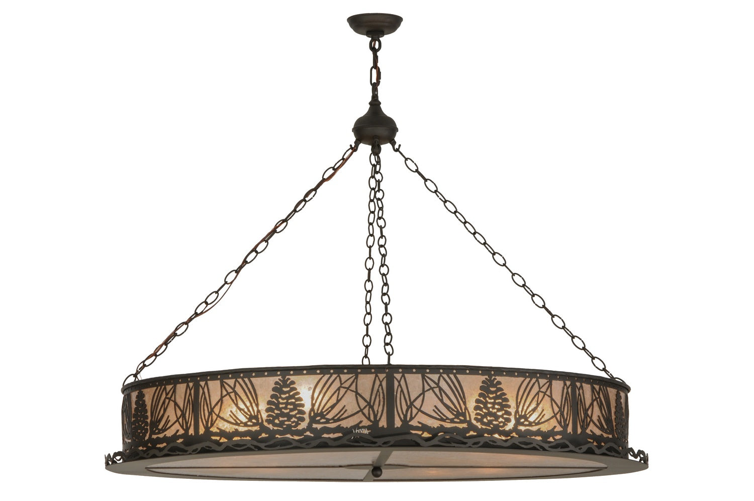 Meyda Tiffany - 147372 - Eight Light Pendant - Mountain Pine - Oil Rubbed Bronze