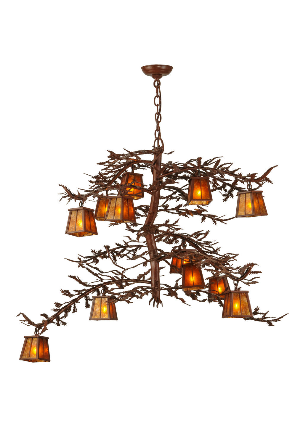 Meyda Tiffany - 147616 - 12 Light Chandelier - Pine Branch - Rust