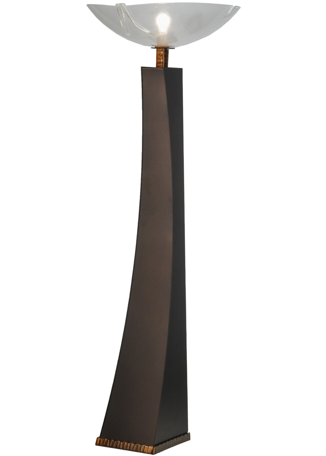 Meyda Tiffany - 147938 - One Light Torchiere - Sophia - Transparent Copper,Mahogany Bronze