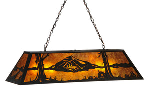 Meyda Tiffany - 148128 - Six Light Pendant - Mountain Range - Textured Black