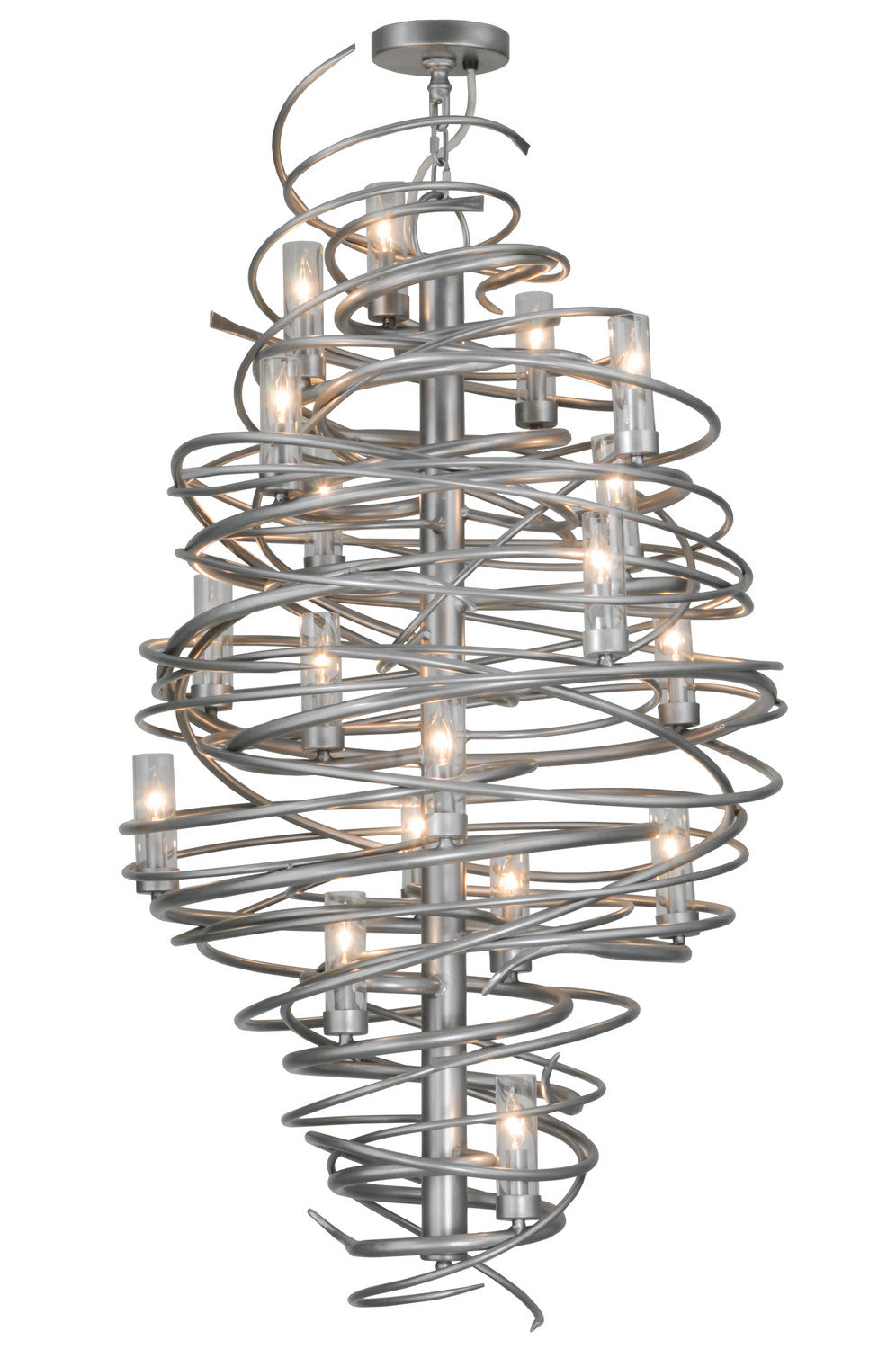 Meyda Tiffany - 148175 - 18 Light Chandelier - Cyclone - Pewter