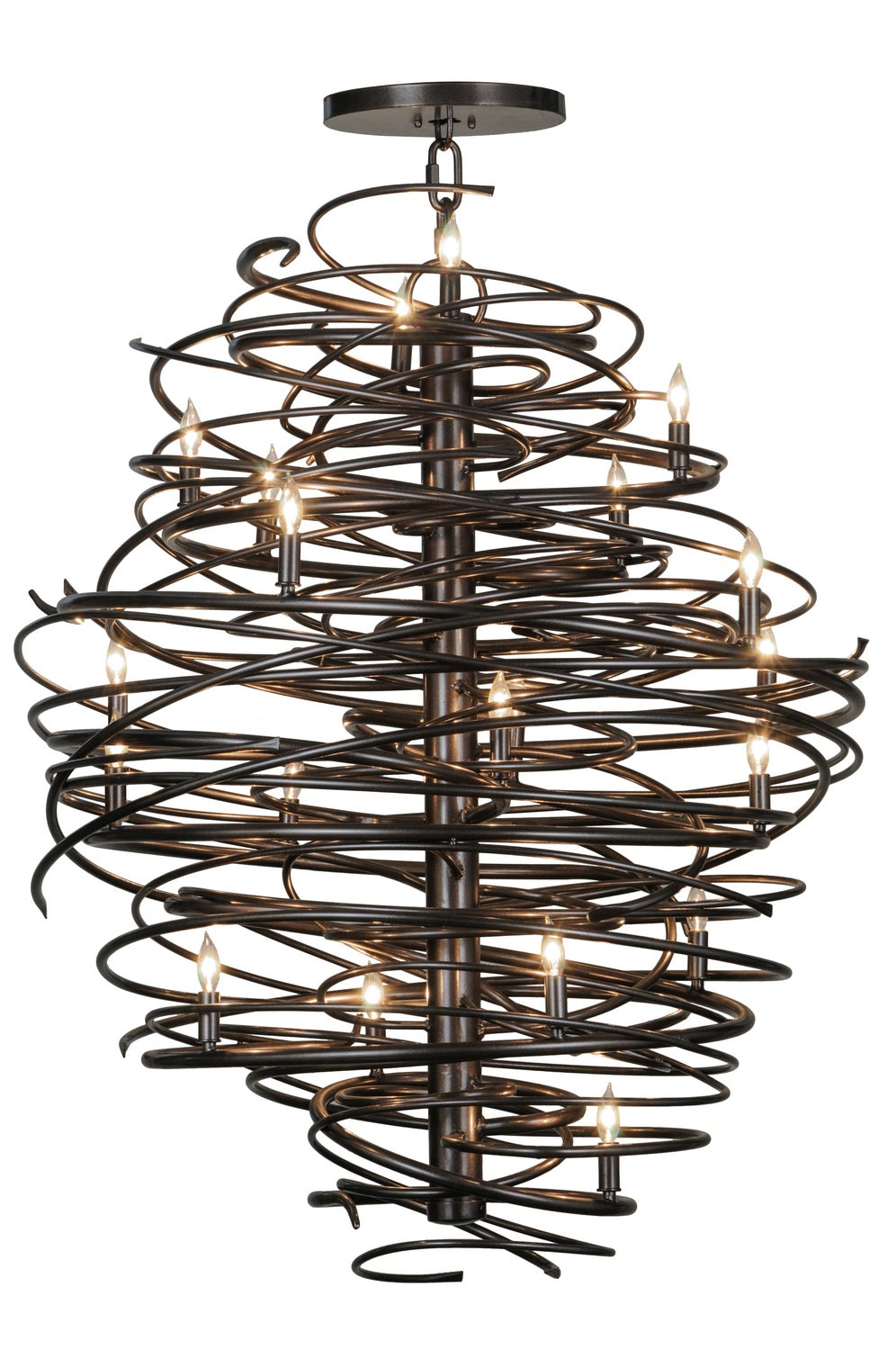 Meyda Tiffany - 148305 - 20 Light Chandelier - Cyclone - Cosmic Silver Vein