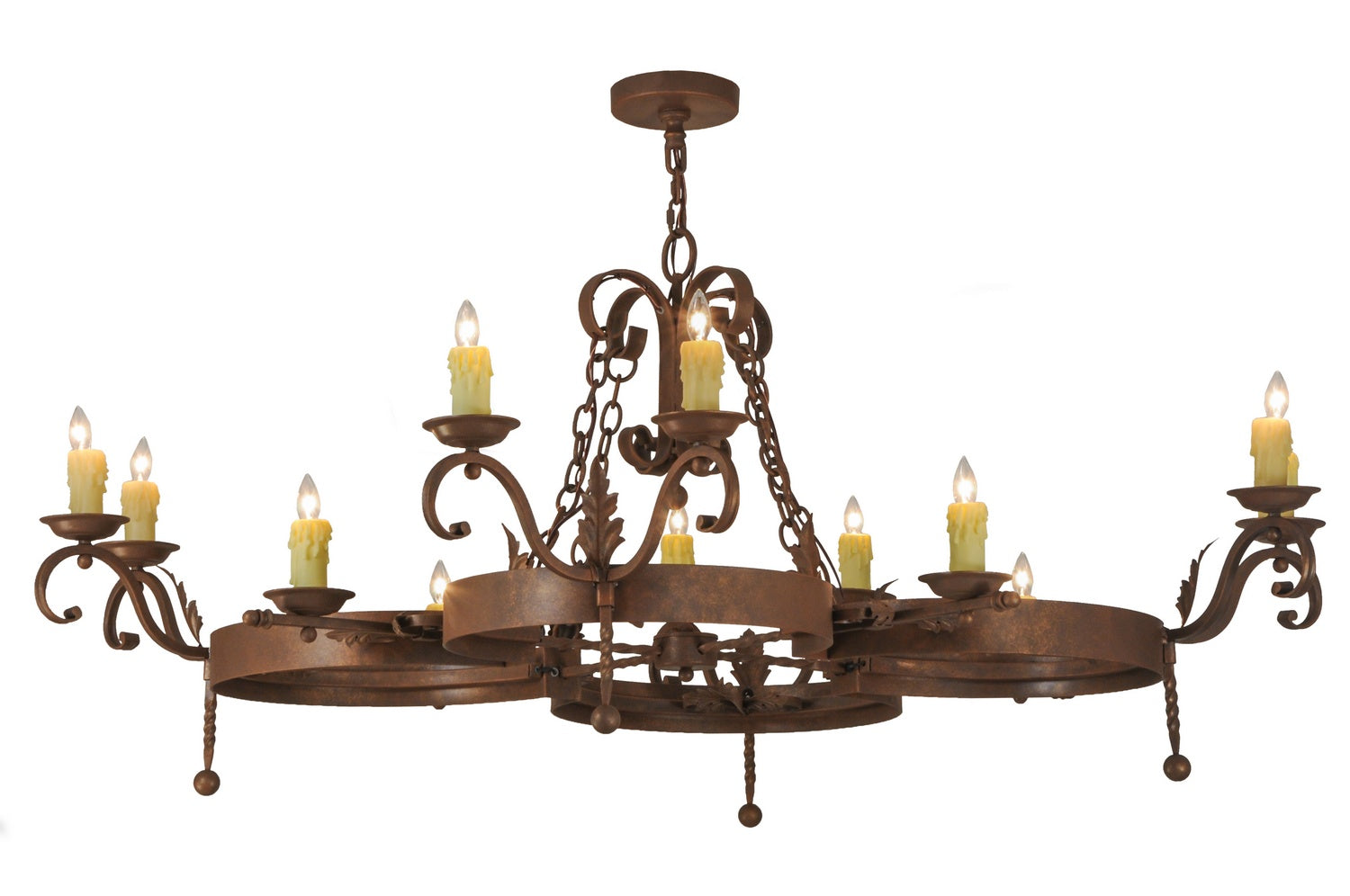 Meyda Tiffany - 148577 - 12 Light Chandelier - Andorra - Antique Rust