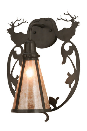 Meyda Tiffany - 148884 - One Light Wall Sconce - Wild Elks - Timeless Bronze