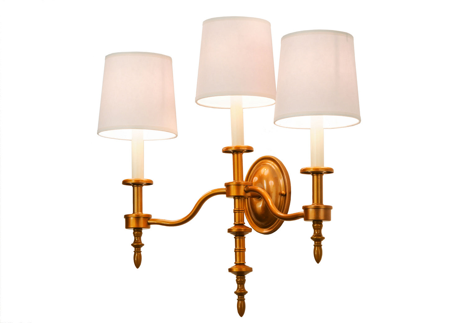 Meyda Tiffany - 148901 - Three Light Wall Sconce - Toby - Brass Tint