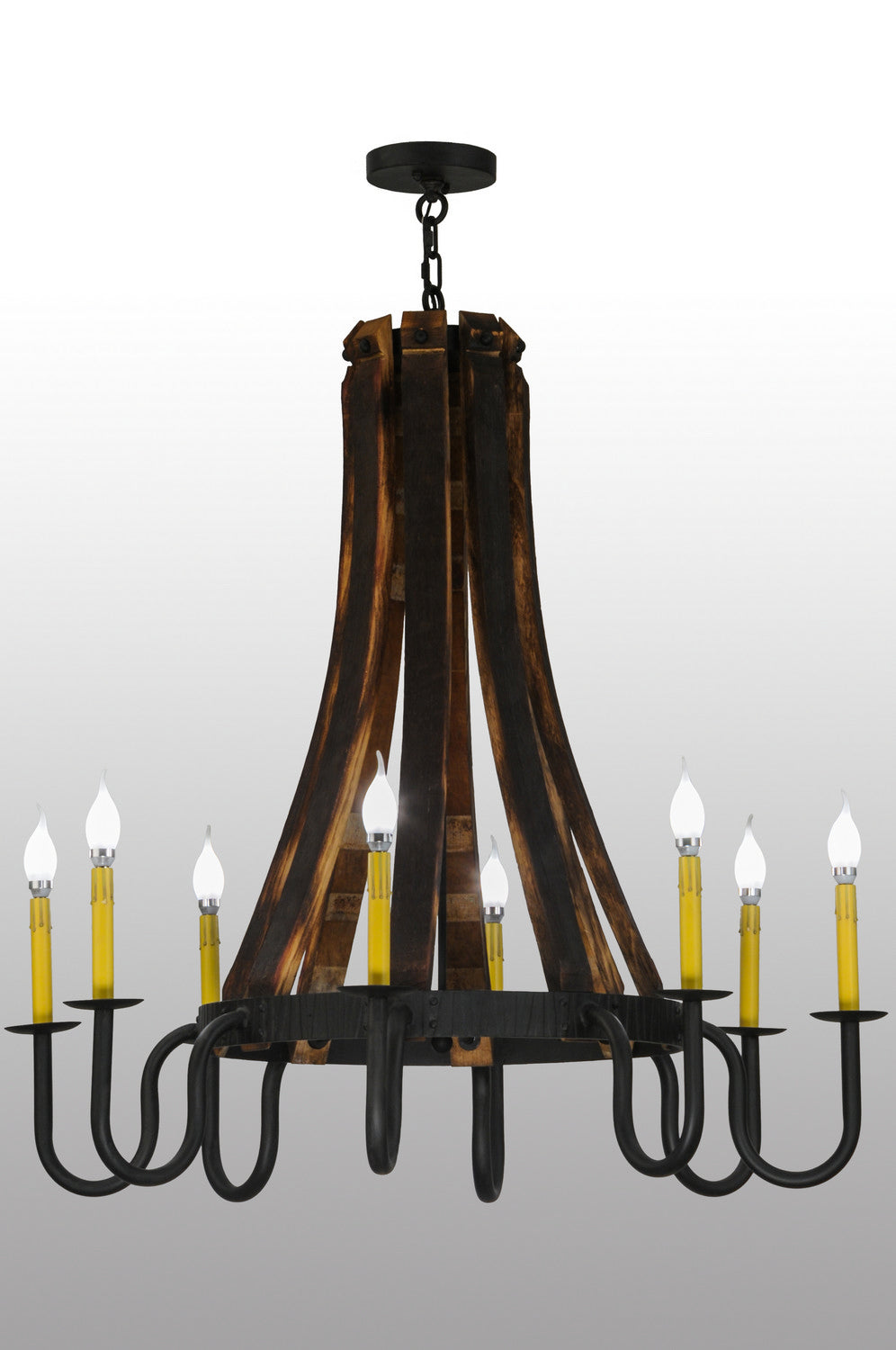 Meyda Tiffany - 149106 - Eight Light Chandelier - Barrel Stave - Costello Black