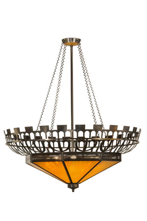 Meyda Tiffany - 149112 - 12 Light Inverted Pendant - Davis Street - Craftsman Brown