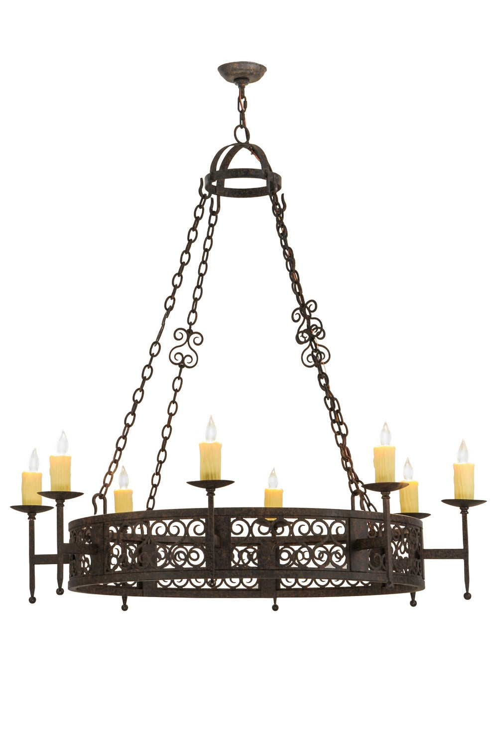 Meyda Tiffany - 149198 - Eight Light Chandelier - Toscano - Black Metal,Custom