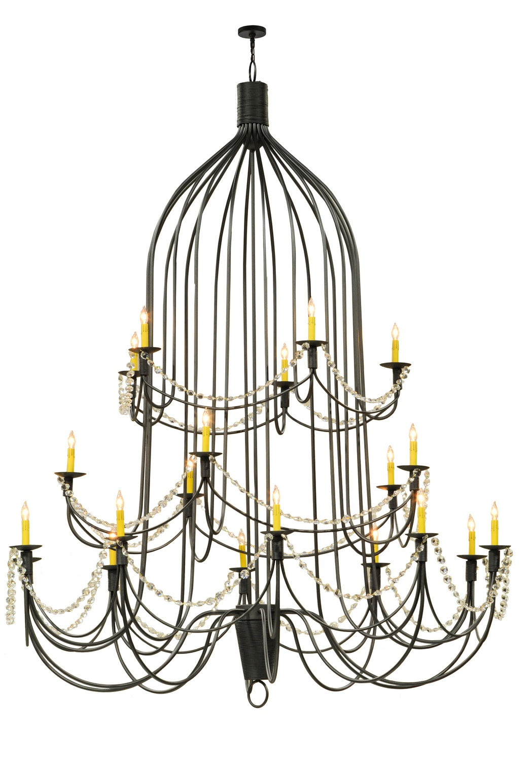 Meyda Tiffany - 149323 - 20 Light Chandelier - Bell - Wrought Iron