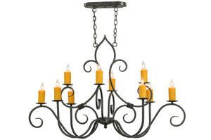 Meyda Tiffany - 149373 - Ten Light Chandelier - Clifton - Black Metal,Custom