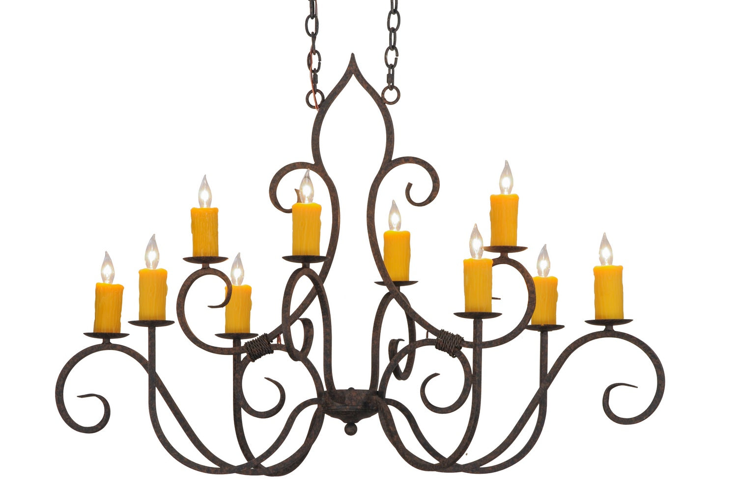 Meyda Tiffany - 149375 - Ten Light Chandelier - Clifton - Black Metal,Custom