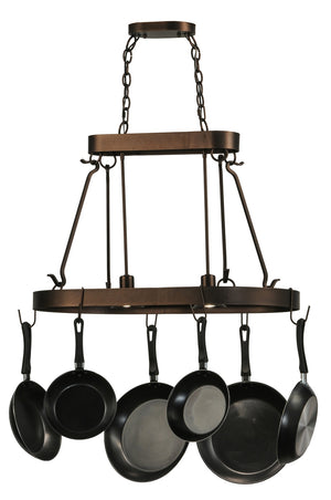 Meyda Tiffany - 149667 - Two Light Pot Rack - Harmony - Mahogany Bronze