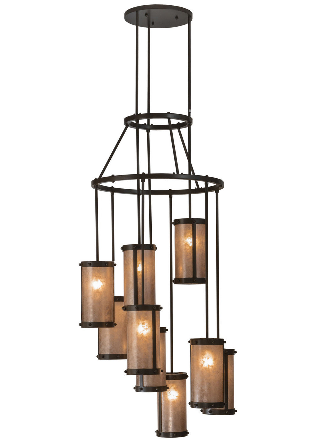 Meyda Tiffany - 149979 - Nine Light Chandelier - Cartier - Timeless Bronze