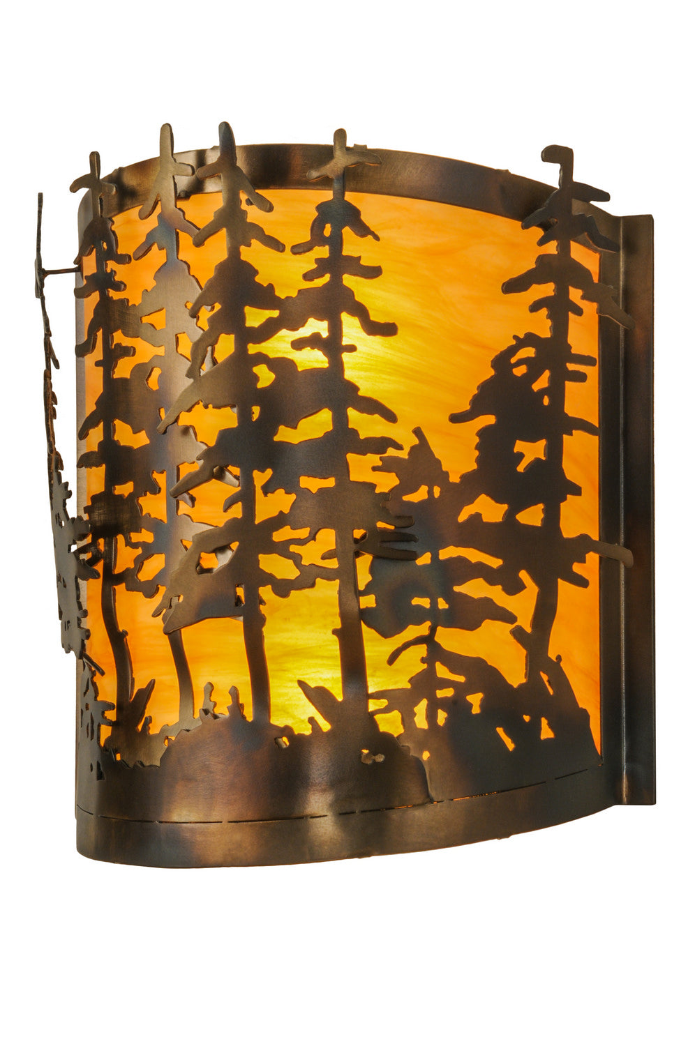 Meyda Tiffany - 150243 - Two Light Wall Sconce - Tall Pines - Dark Burnished Antique Copper