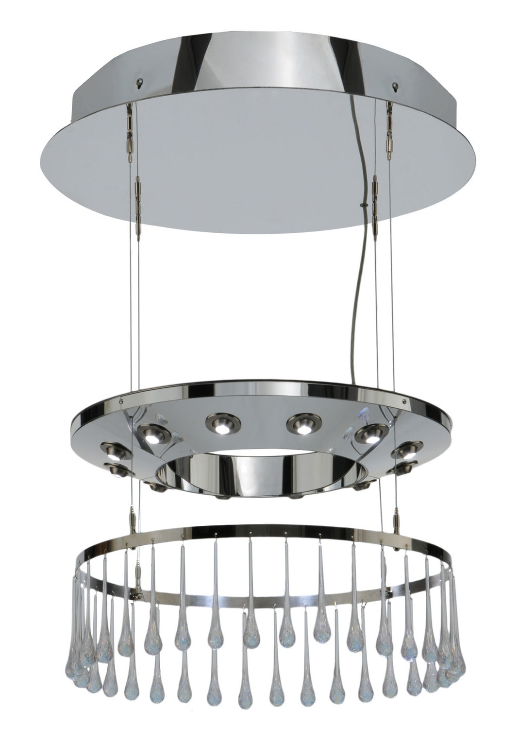 Meyda Tiffany - 151185 - 12 Light Pendant - Close Encounters - Polished Aluminum