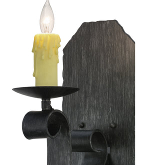 Meyda Tiffany - 151198 - One Light Wall Sconce - Renzo - Black Metal