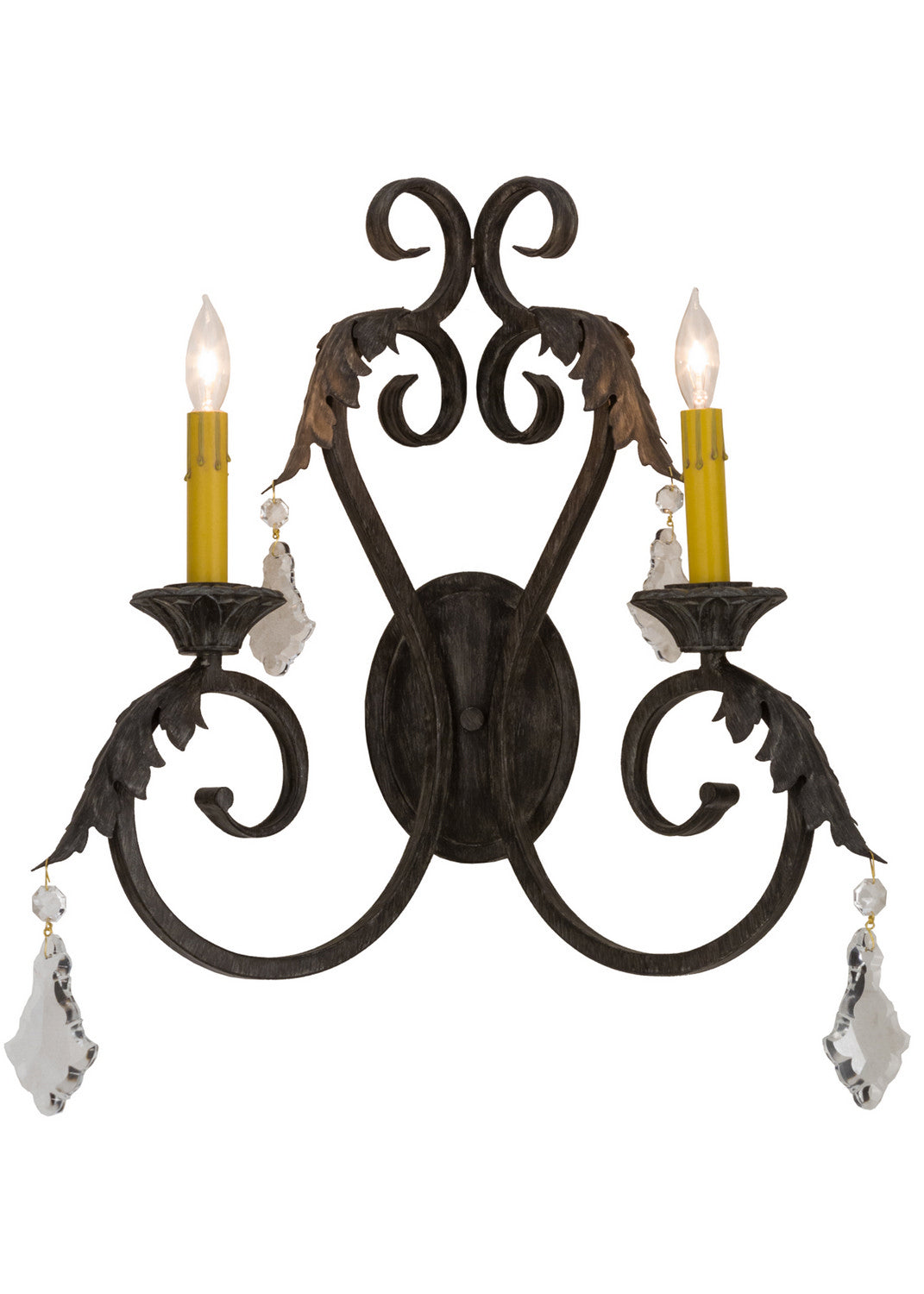 Meyda Tiffany - 151650 - Two Light Wall Sconce - Josephine - Antique Iron Gate