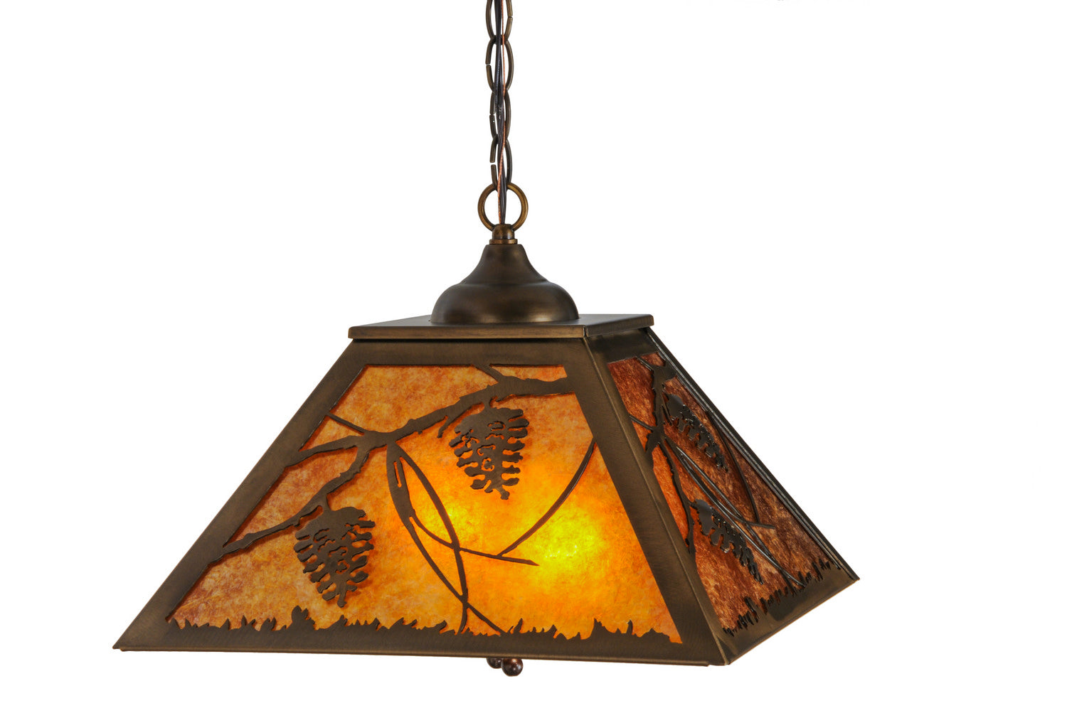 Meyda Tiffany - 152029 - Two Light Pendant - Whispering Pines - Antique Copper