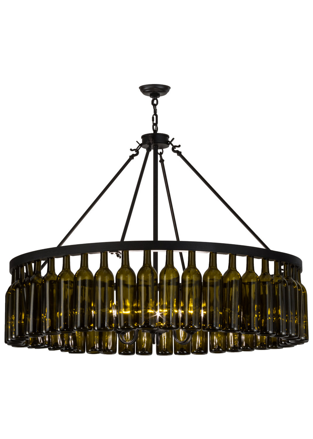 Meyda Tiffany - 152072 - Six Light Chandelier - Tuscan Vineyard - Textured Black