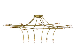 Meyda Tiffany - 152800 - 18 Light Chandelier - Ison - Natural Brass