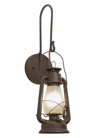 Meyda Tiffany - 153107 - One Light Wall Sconce - Miners Lantern - Distressed Rust