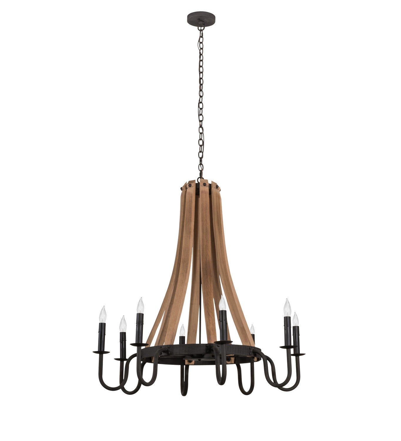 Meyda Tiffany - 160700 - Eight Light Chandelier - Barrel Stave - Costello Black