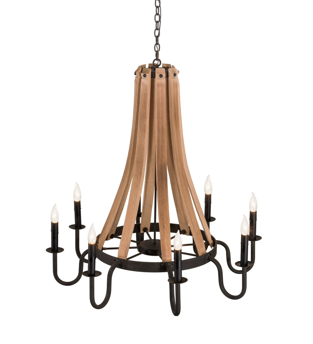 Meyda Tiffany - 160700 - Eight Light Chandelier - Barrel Stave - Costello Black