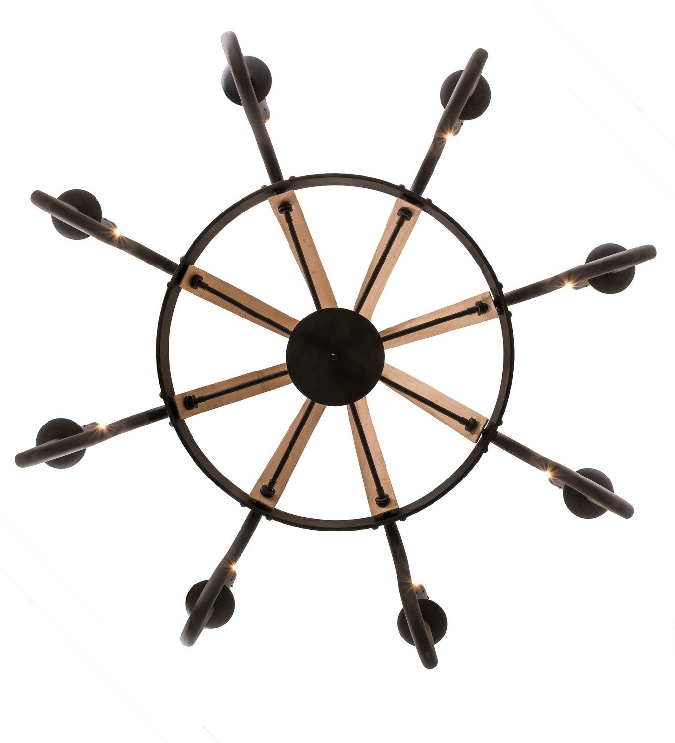 Meyda Tiffany - 160700 - Eight Light Chandelier - Barrel Stave - Costello Black