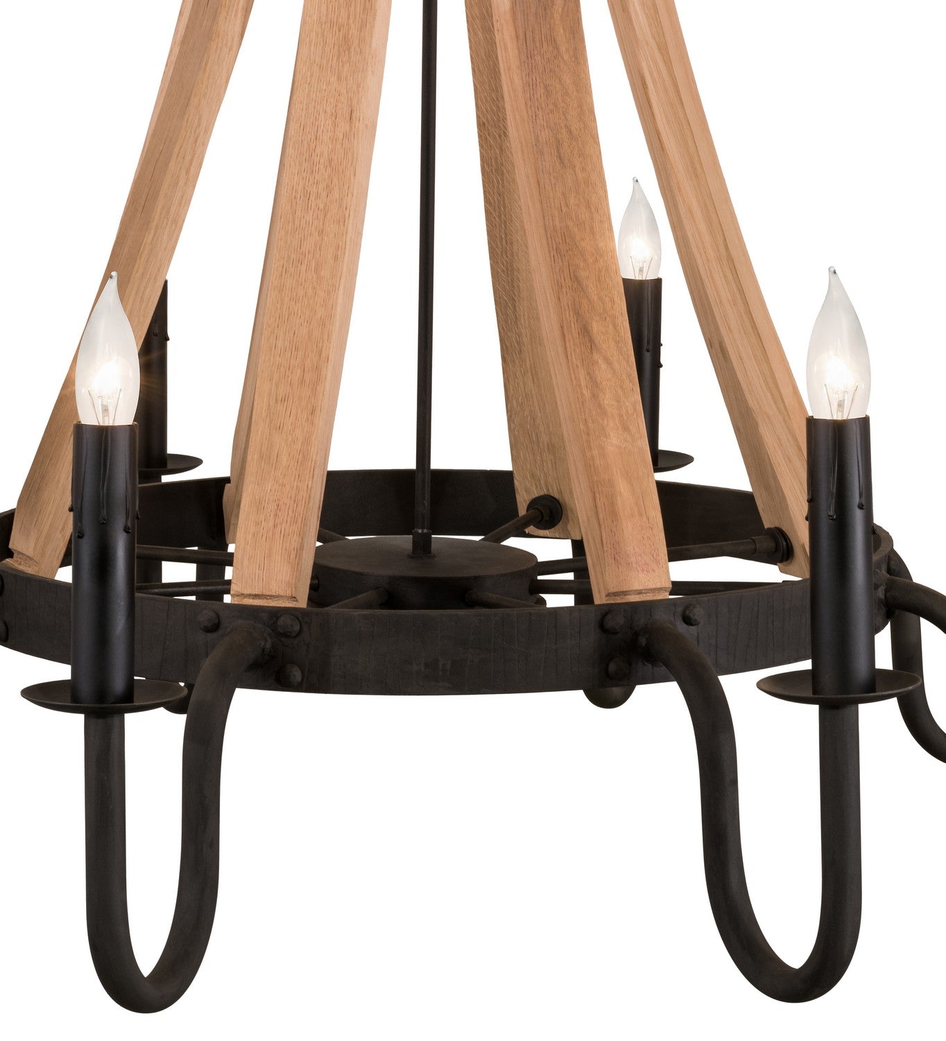 Meyda Tiffany - 160700 - Eight Light Chandelier - Barrel Stave - Costello Black